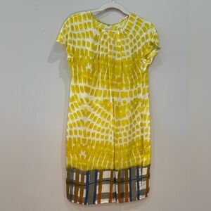Manila Grace NWT Yellow Patterned Women's Dress Italian Brand